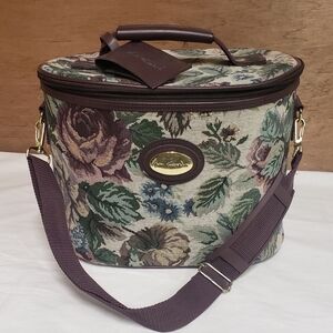Vintage Gloria Vanderbilt Floral Carry On Cosmetic Bag